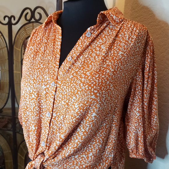 Free People Celia Printed Blouse Size: XS - Picture 10 of 15